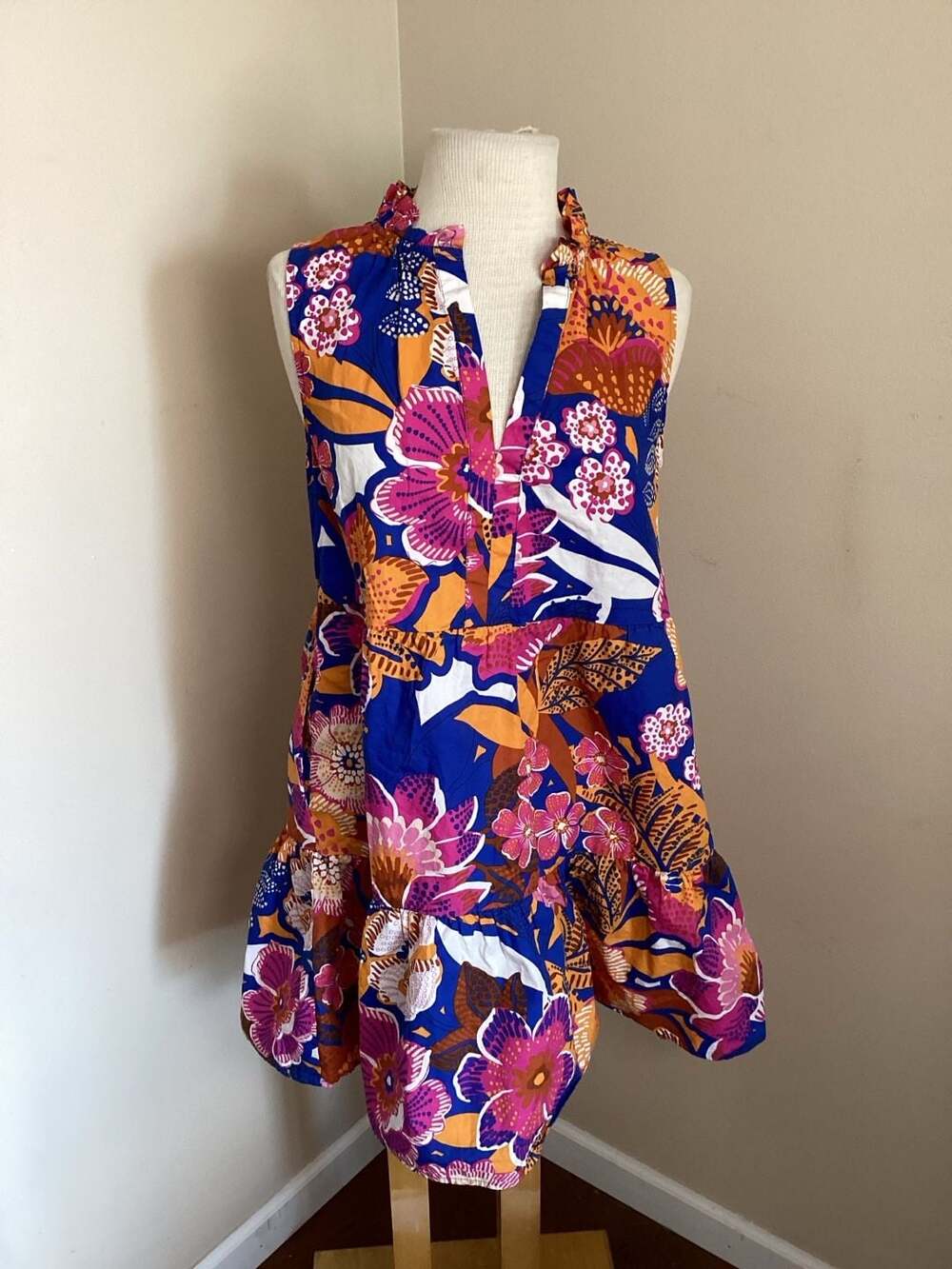 Sugarlips Floral Tiered Sleeveless Mini Dress Size S